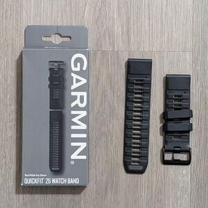 Garmin Black QuickFit 26 Silicone Band - Preloved